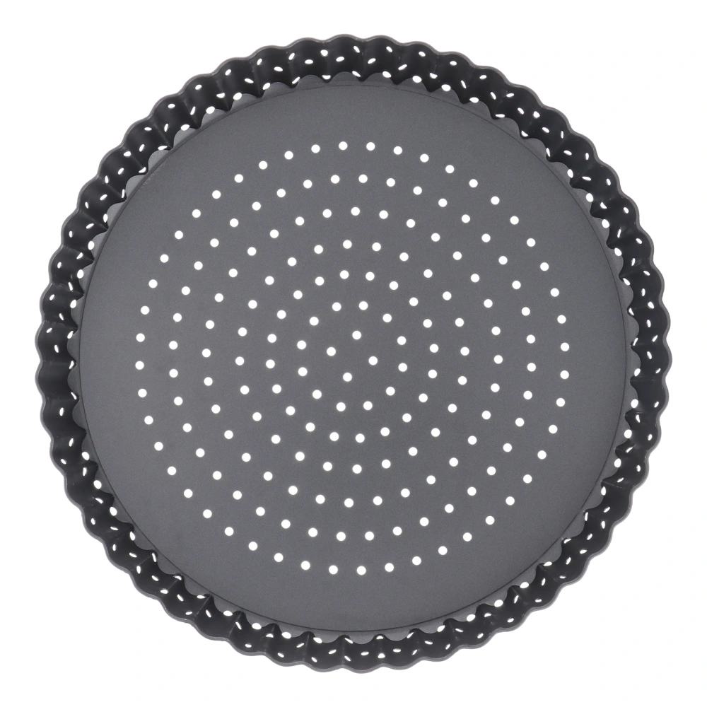 Non-Stick Pizza Pan with Holes Round Baking Tart Mould Removable Bottom Pie Tray (Medium, 8inch)