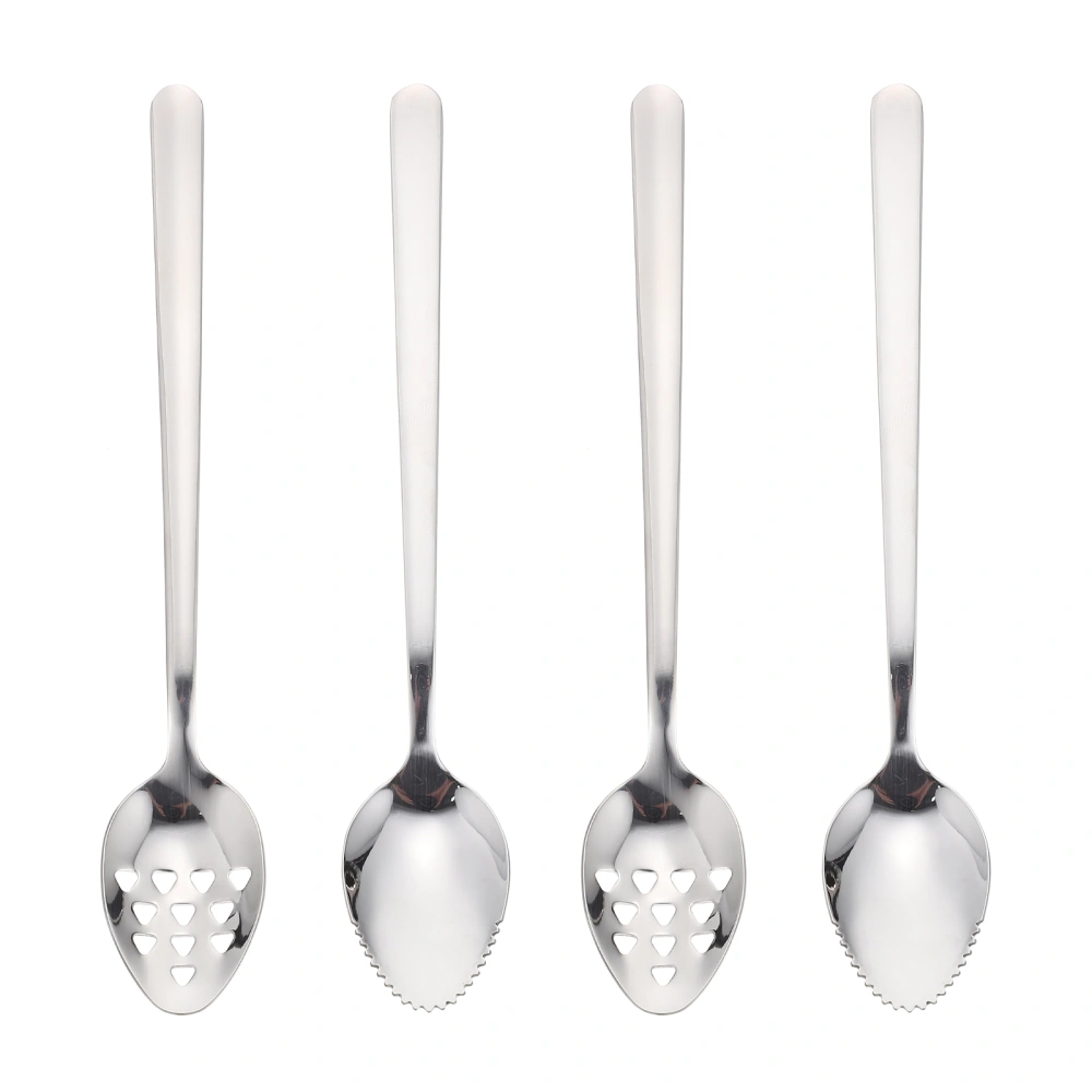 4Pcs Stainless Steel Scoops Multiuses Scraping Spoons Creative Feeding Spoons