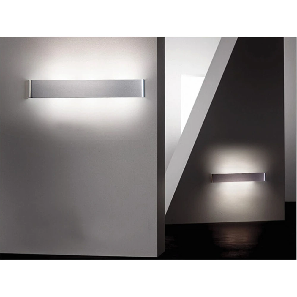 48CM 18W Creative Modern Minimalist Aluminum LED Wall Lamp Bedside Hallway Bathroom Mirror Light (Silver Color with Cold Light)