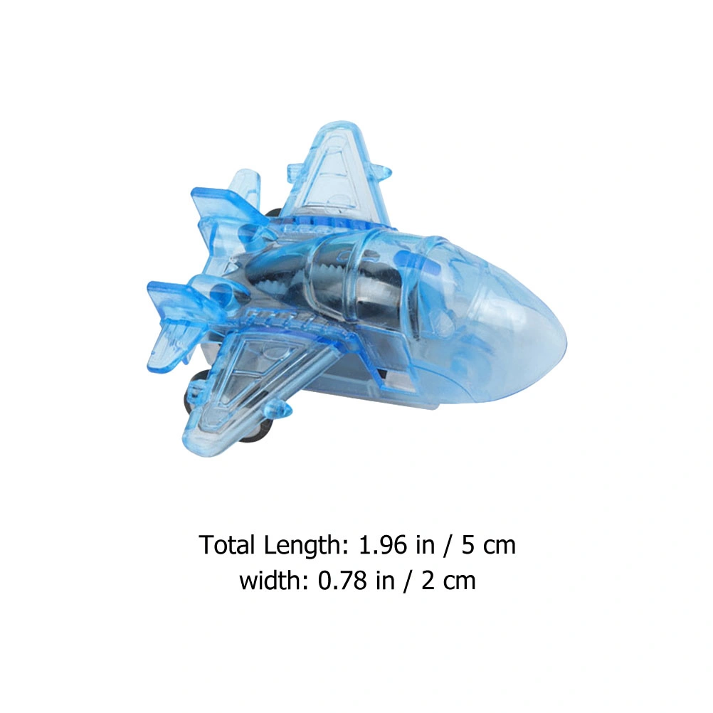 20pcs Pull Back Airplanes Toys Transparent Cartoon Plane Toys (Random Color)