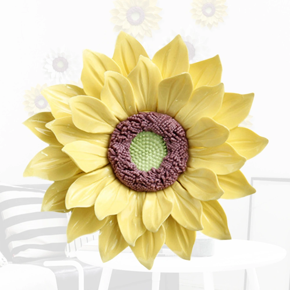 1Pc Flower Wall Ornament Sunflower Wall Decor Background Adornment for Home