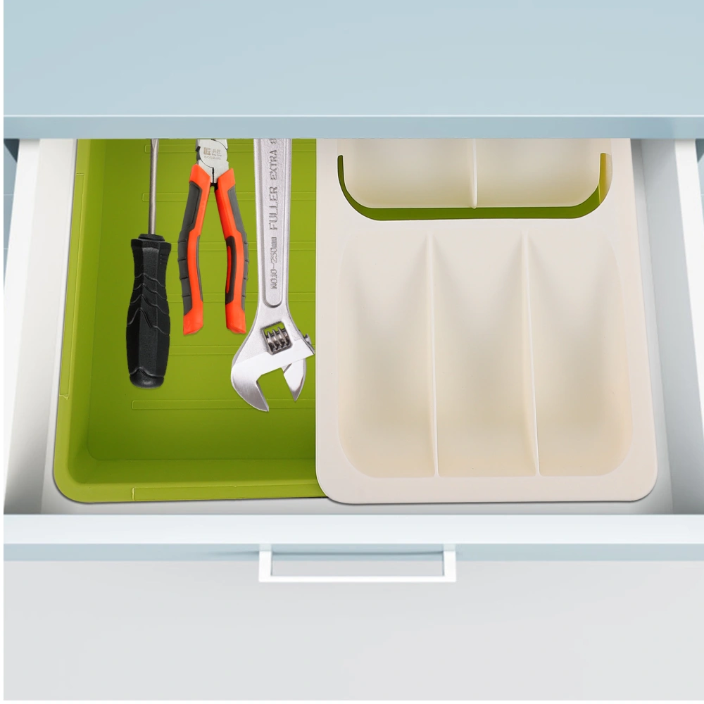 1Pc Drawer Cutter Tableware Storage Box PP Practical Cutter Fork Storage Box