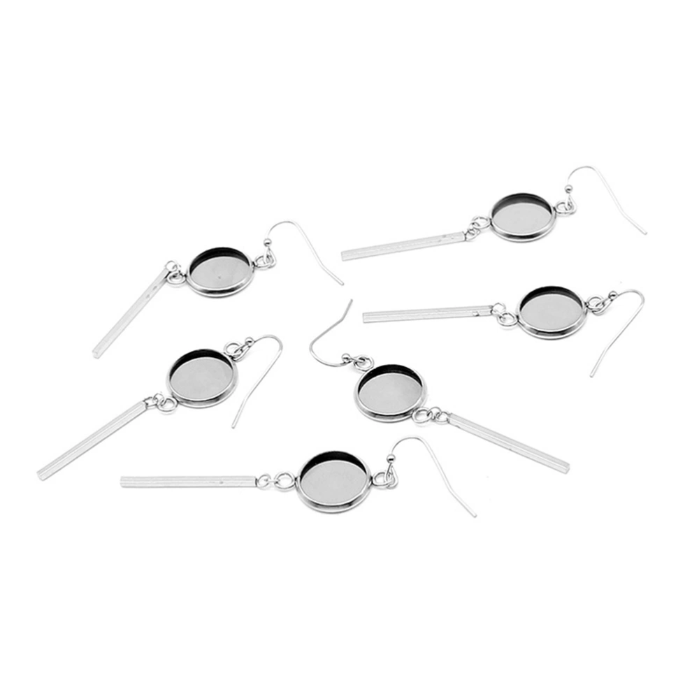 20pcs  DIY Staineless Steel Round Earring Tray Ear Pendant DIY Jewelry Making for Women Friends (Silver Inner Diameter 14mm)