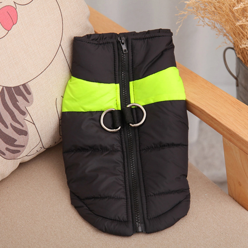 Waterproof Pet Dog Ski Vest Clothes Winter Warm Padded Coat For Small Large Dogs Size 4XL (Green)