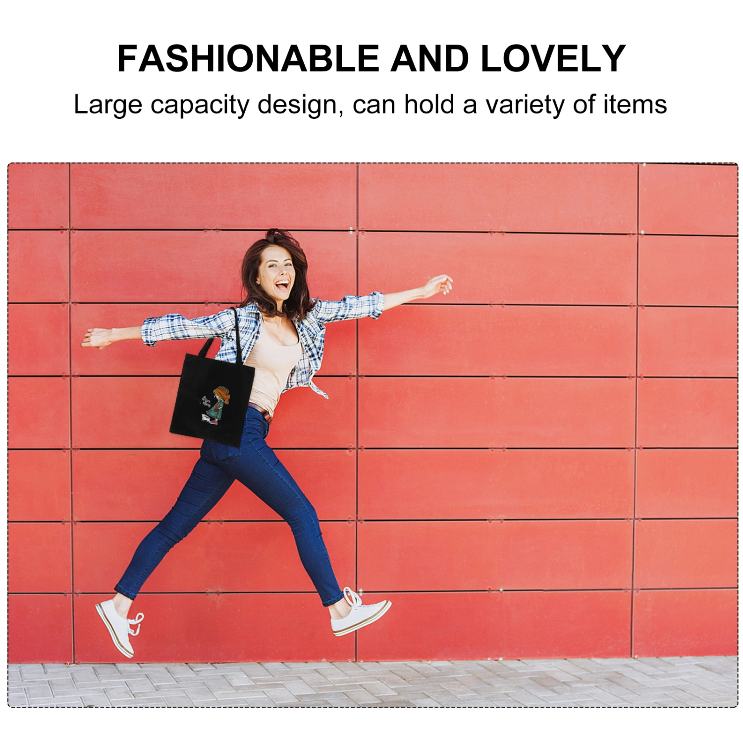 1pc Cross Body Bag Canvas Pouch Storage Pouch Shoulder Bag Student Bag