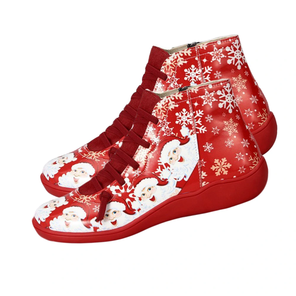 1 Pair Xmas Short Boots Exquisite Women Christmas Shoes Women Casual Shoes