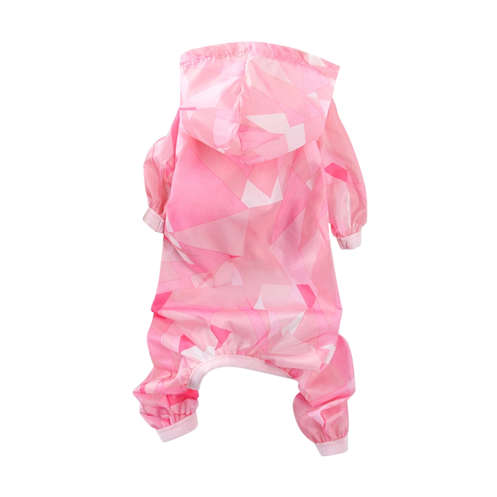 Summer Fashion Cool Pet Clothes Thin Sun Protection Clothing for Dog Jumpsuit Puppy Pet Costume Hooded Sunscreen Apparel - Size XL (Pink)