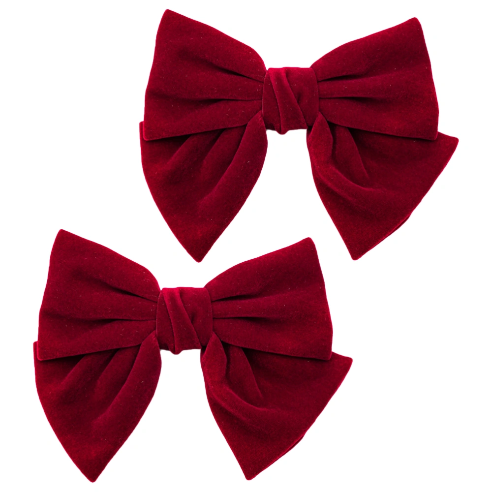 2pcs Women Bowknot Hairpin Hair Jewelry Sweet Headdress Hair Bow Accessories