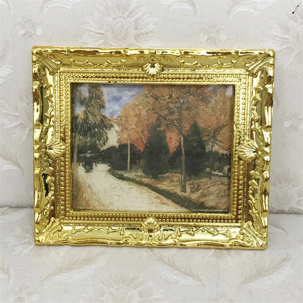 1Pc 1:12 Mural Model Mini Picture Epitome Wall Decor Miniature for DIY Gifts Mini House