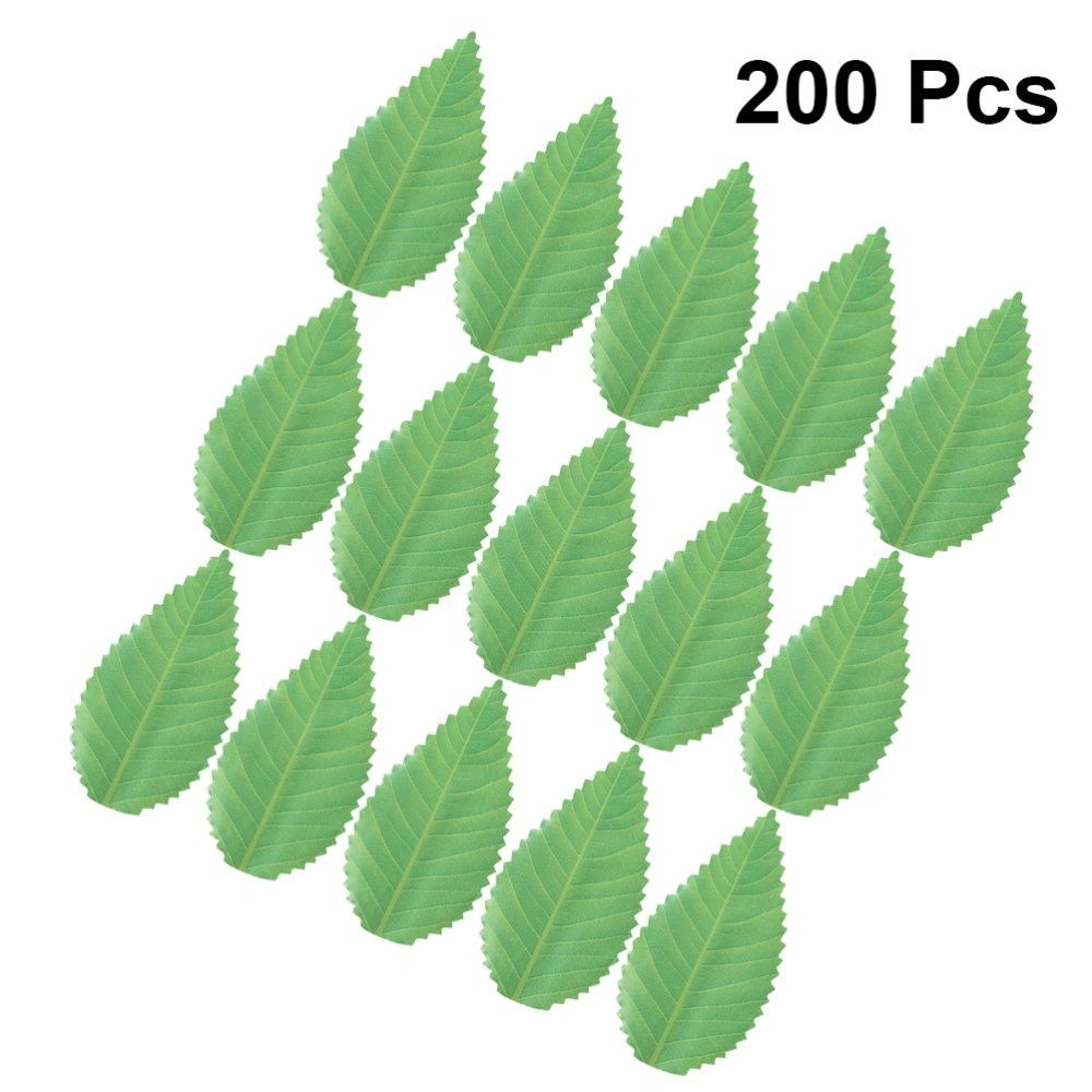 200pcs Resin Simulation Split Leaf Japanese Sashimi Seafood Leaf Decoration Lifelike Green Plants for Sushi Dish Decor (Light Green)