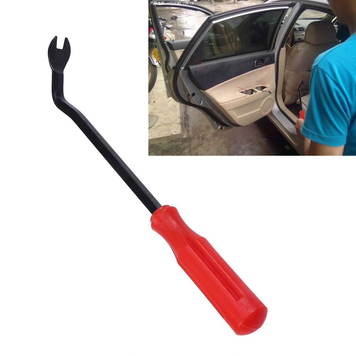 6 Inch Ergonomic Plastic Fastener Remover Door Panel Remover Reduces Damage to Panels
