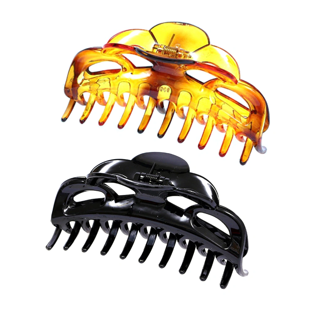 2pcs Women Classic Hair Claw Clips Large Plastic Hair Clamp Hairpin Hair Accessories