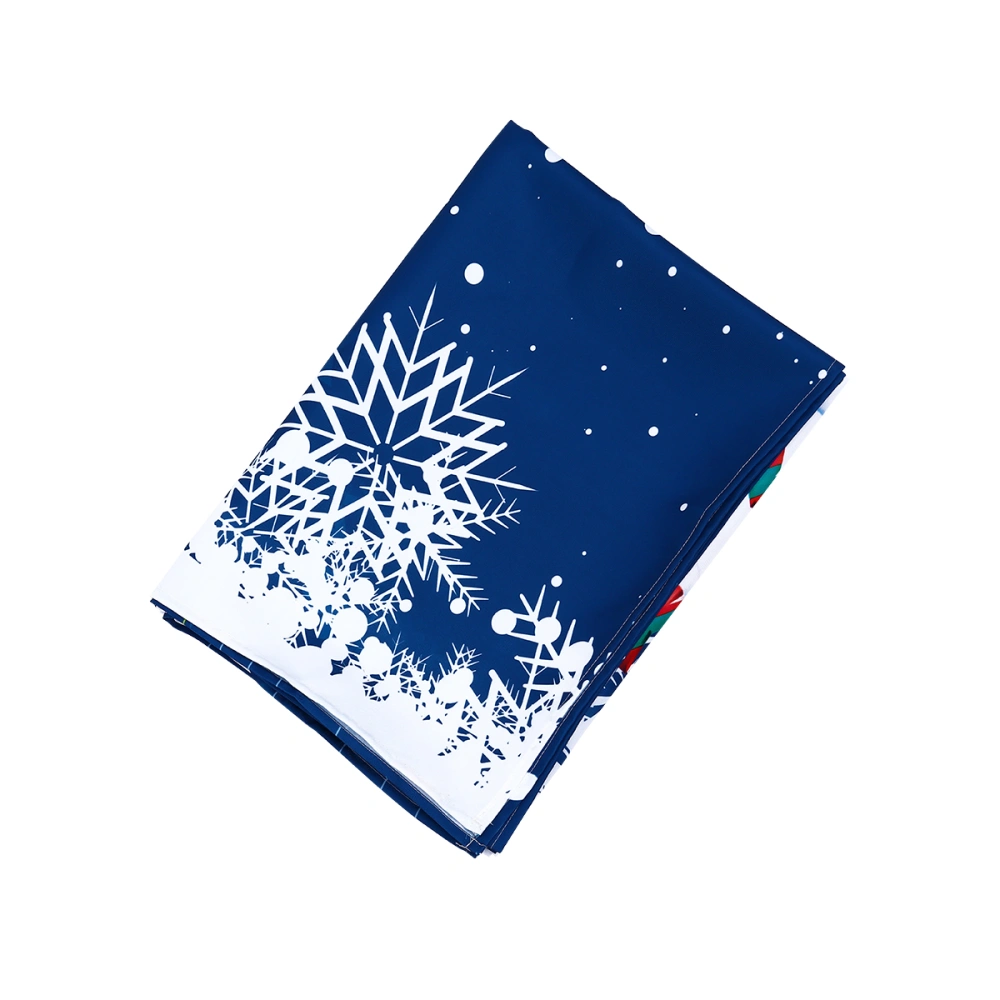 1 Pc Christmas Printed Table Cloth Chic Table Supply Wrapping Paper (Blue)