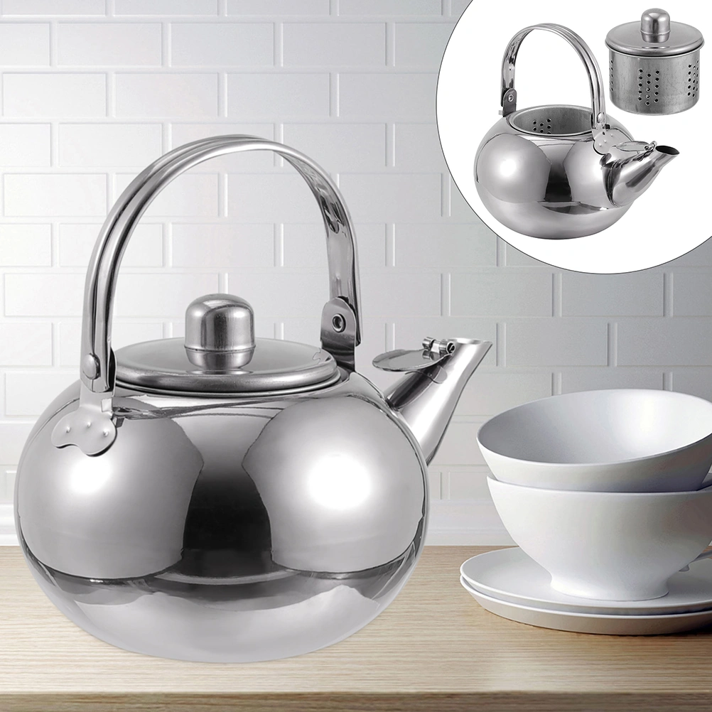 Stainless Steel Tea Kettle Practical Teapot Teakettle with Filter Screen