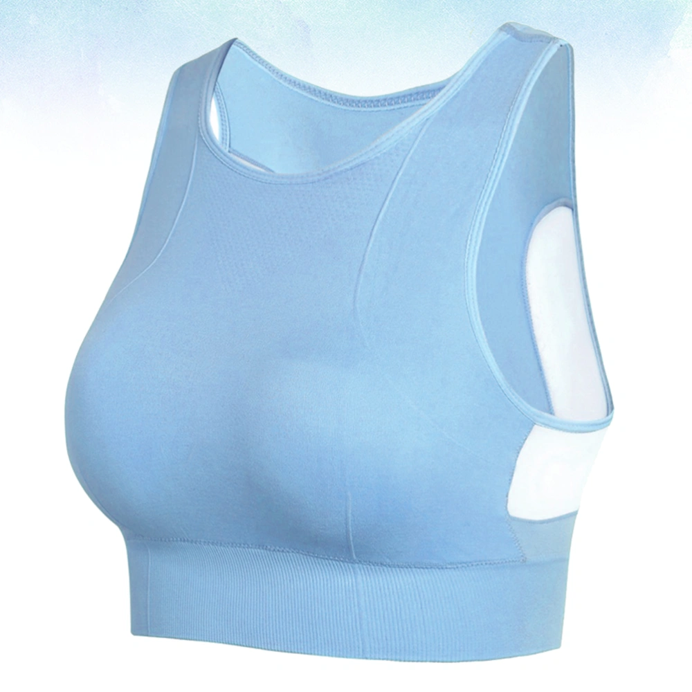 1Pc Solid Color Vest Stylish Sleeveless Tank Fashion Camisole Summer Sports Clothing Underwear Size XL(Blue)