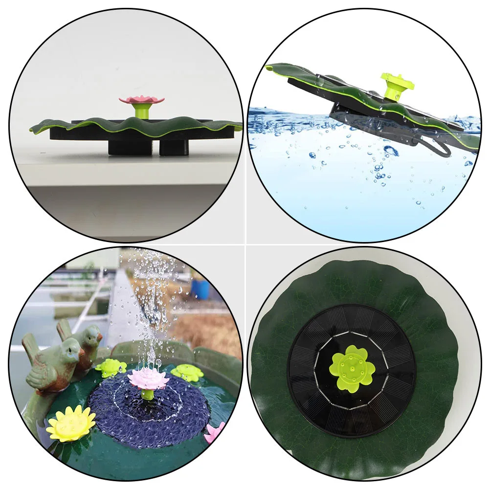 1 Set Solar Power Water Fountain Pump Outdoor Fountain Water Floating Fountain