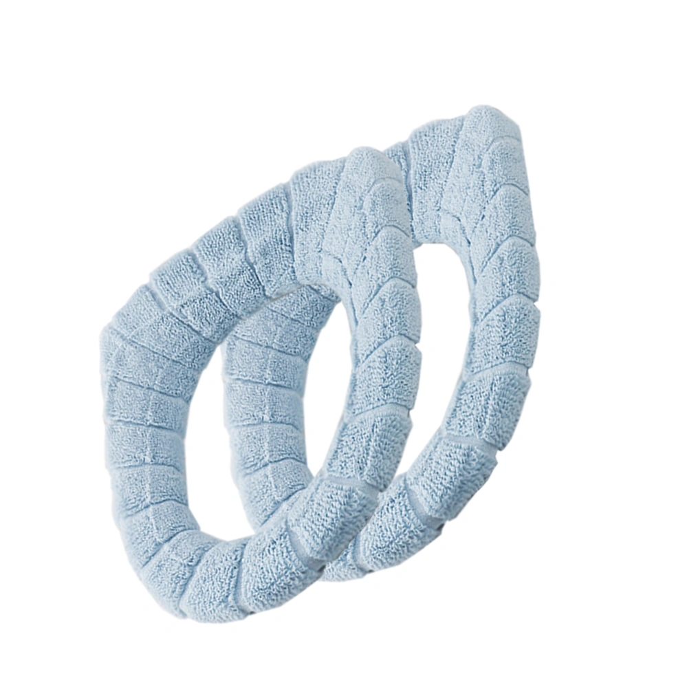 Winter Warm Non-slip Thick Toilet Seat Cushion Toilet Seat Cover for Home Use (Nordic Sky-blue)