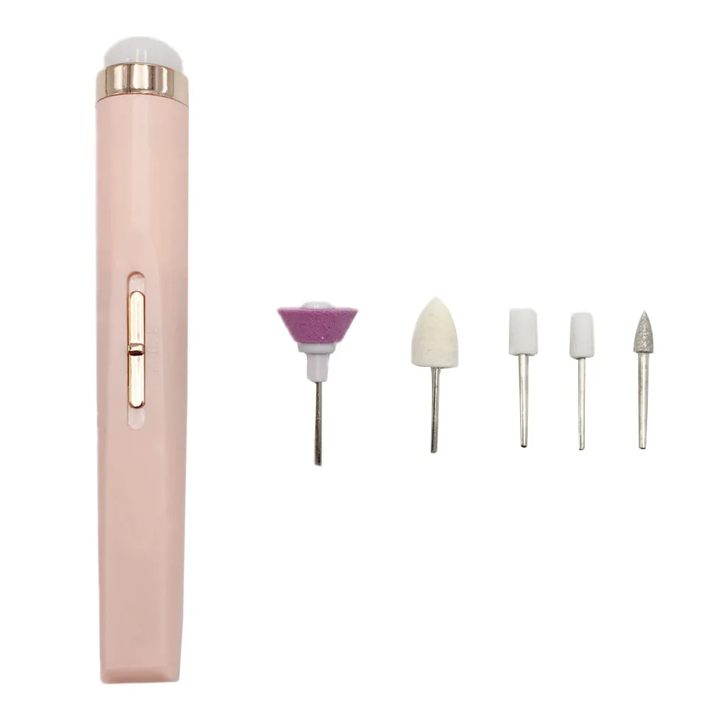 1 Set Nail Polishing Grinder Manicure Supply Manicure Nail Polishing Tool (Pink)