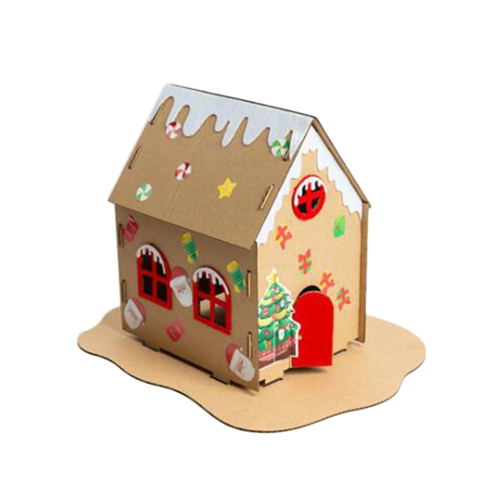 20x20x20cm Creaive Handmade DIY Material Kits Children Luminous Homemade Hut (Christmas Cookie House Type 2)