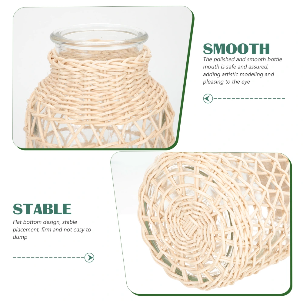 Rattan Vases Simple Flower Vase Office Home Decorations Dried Flower Vase