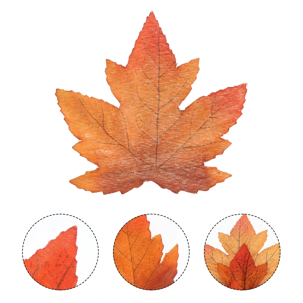 2Packs/100Pcs Emulation Maple Leaves Creative DIY Wedding Festival Decors