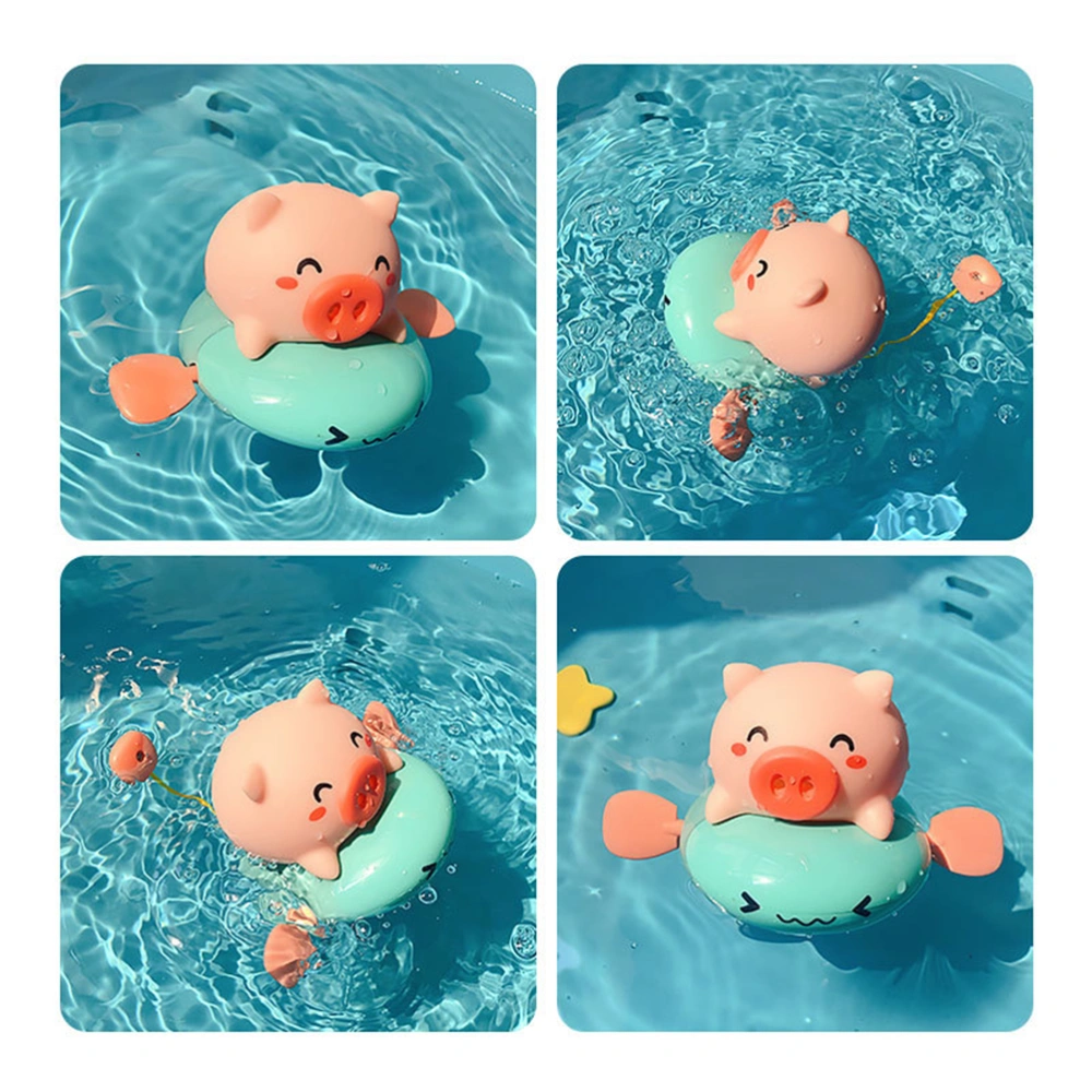 1PC Baby Bath Toy Clockwork Pig Toy Water Bathtub Wind-up Floating Plaything for Toddler Bathing Swimming