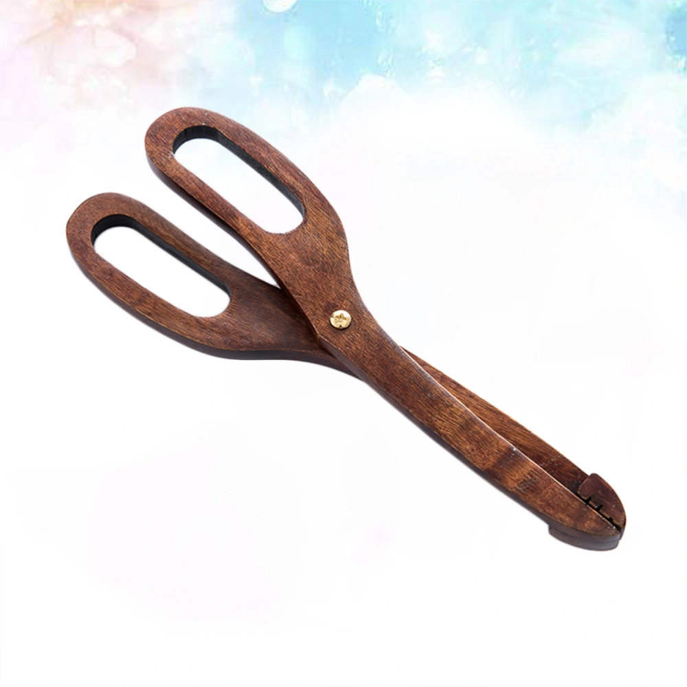 Kitchen Serving Tongs Anti-scald Food Clamp Wooden Creative Scissor Style Clip for Home Dessert Pastry Bread