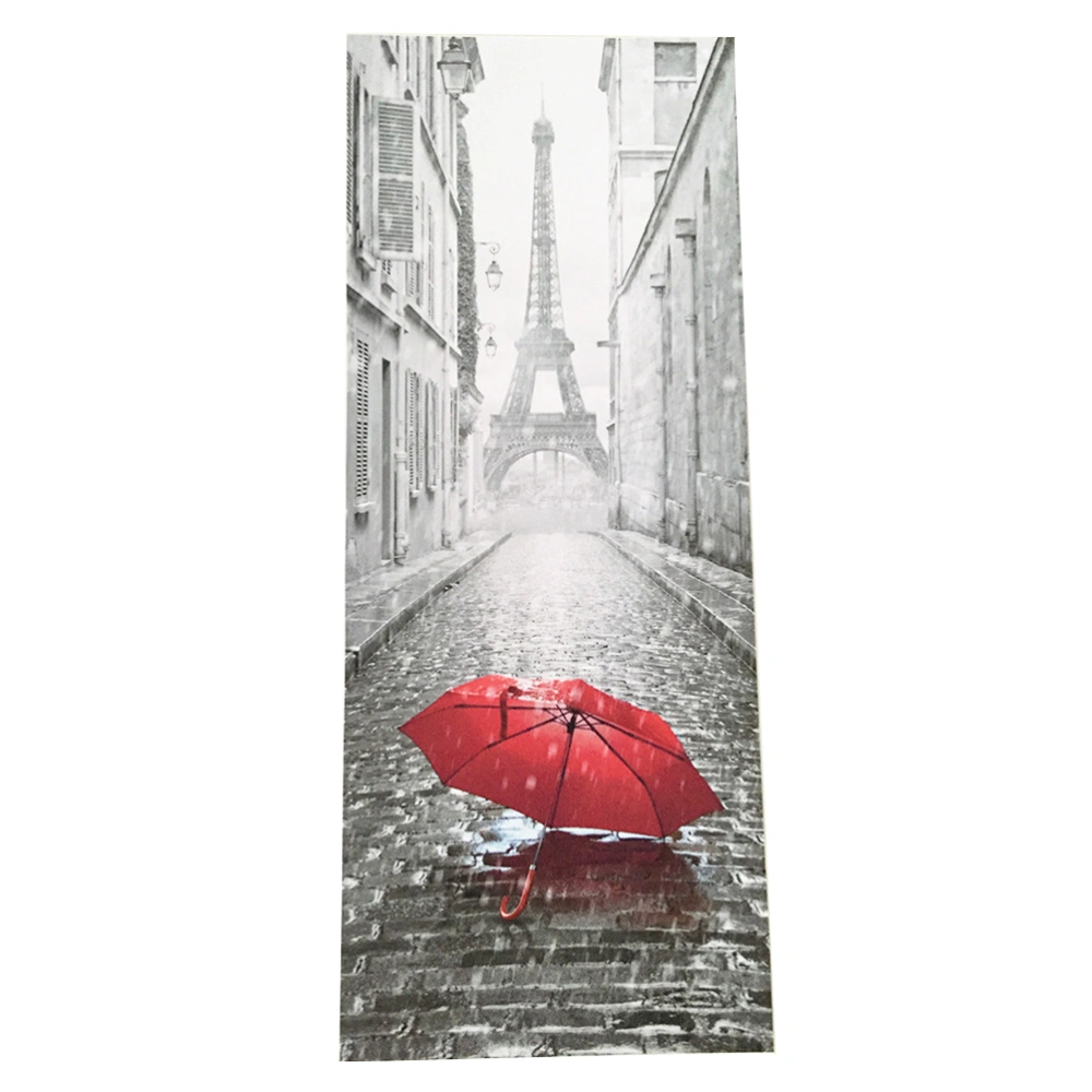 Eiffel Tower 3D Door Sticker Self Adhesive Waterproof Door Wall Mural Wallpaper for Home Decoration 77x200cm