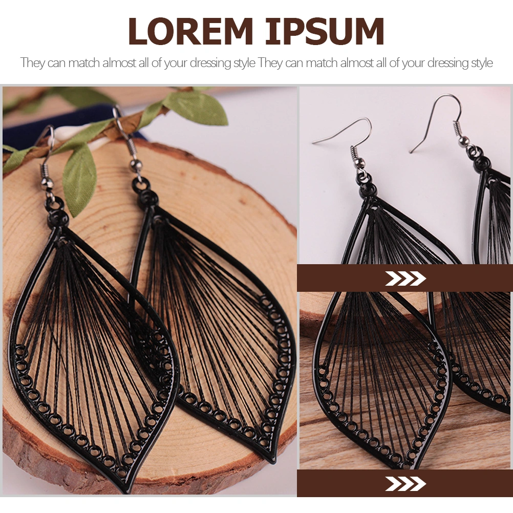 1 Pair Bohemian Earrings Leaf Dangle Earrings Bohemian Jewelry for Women