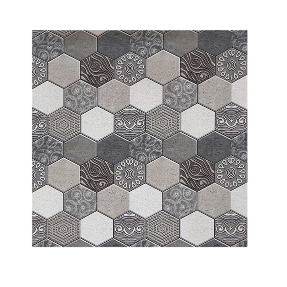 1PC PVC 3D Wall Sticker Hexagonal Printed Self Adhesive Wall Decal for Bathroom Kitchen