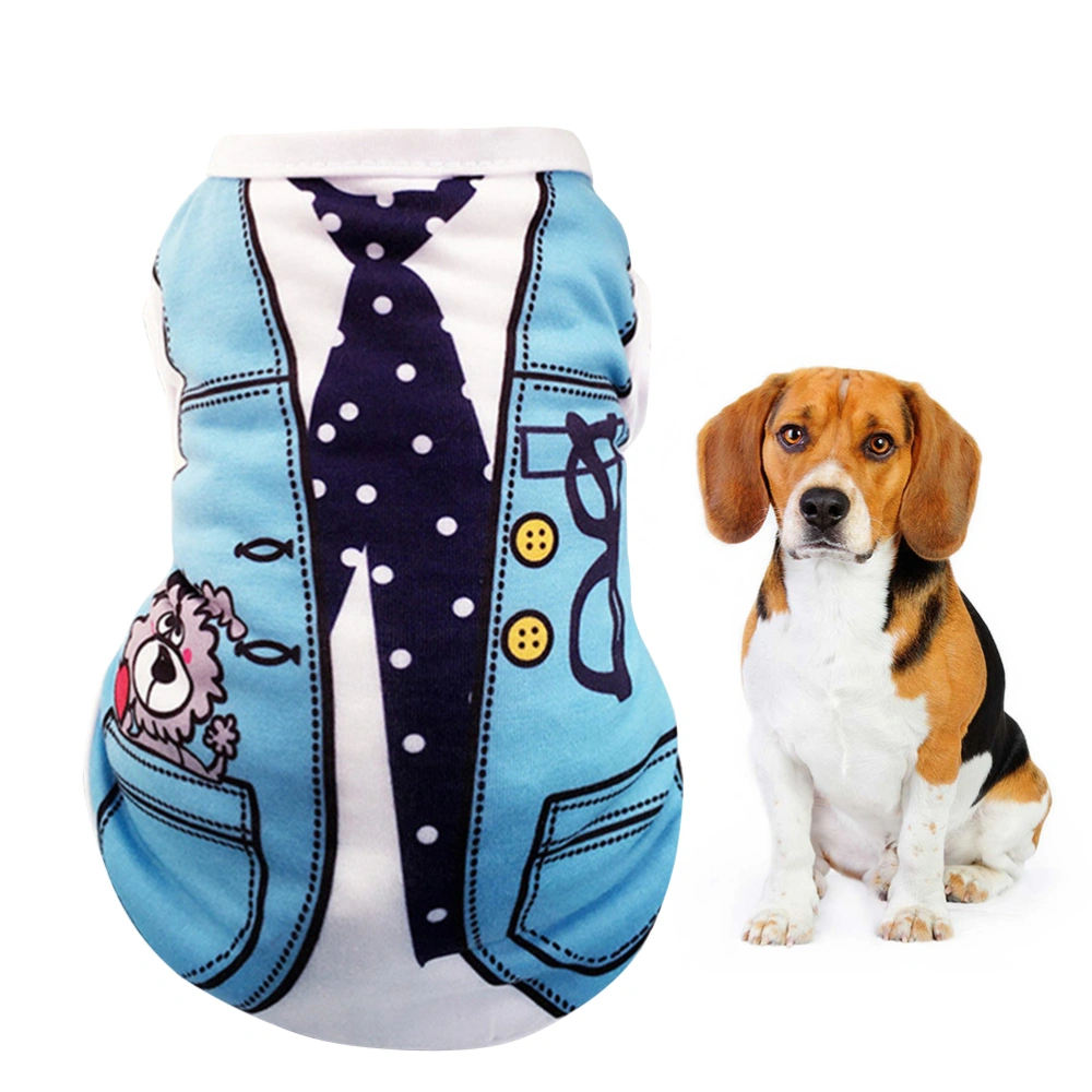 Stylish Dog Puppy Dress Pet Spring and Summer Clothes Pet Vest with False Straps (Size XL)