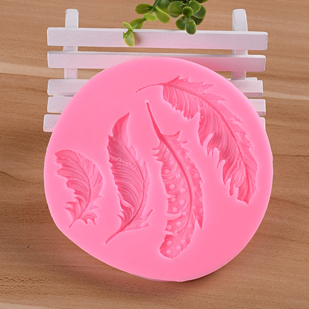 2pcs Creative Feather Silicone Molds Baking Mold Cake Decoration Mold Candy Dessert Chocolate Fondant Mold