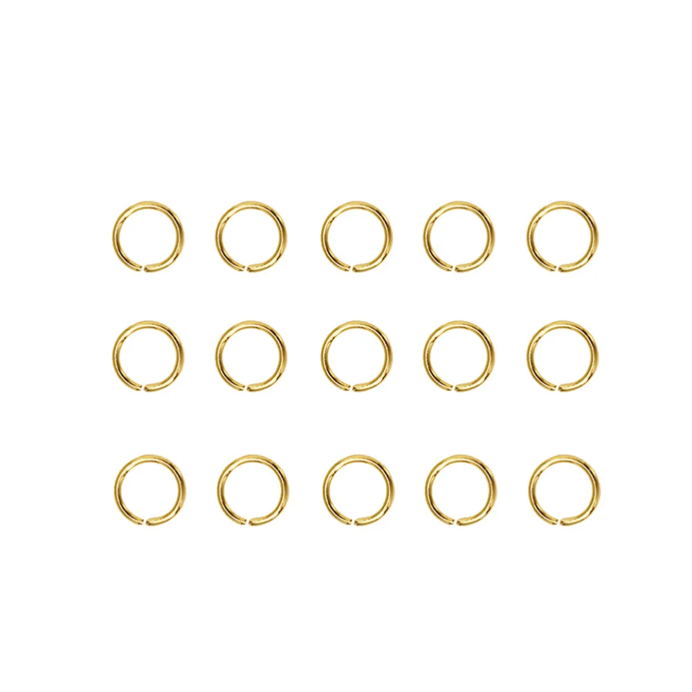 200pcs 7x6mm Golden Spring Rings Bag Buckle Split Circle Stainless Steel Key Chain Rings