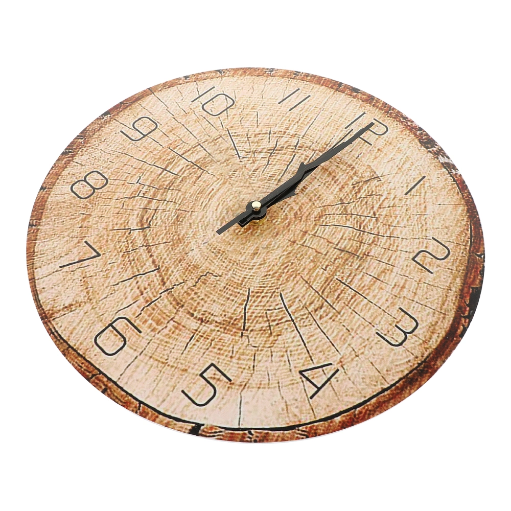 Wood Grain Wall Clock Hanging Clock Creative Mute Household Hanging Clock