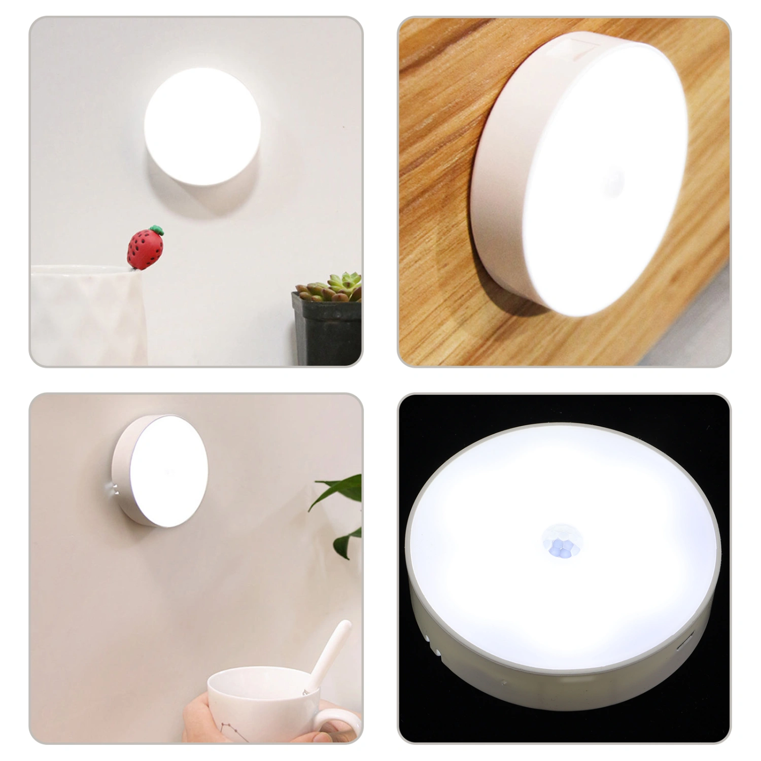 1pc Home Body Induction Small Night Lamp Home Wall Lamp LED Bedside Light