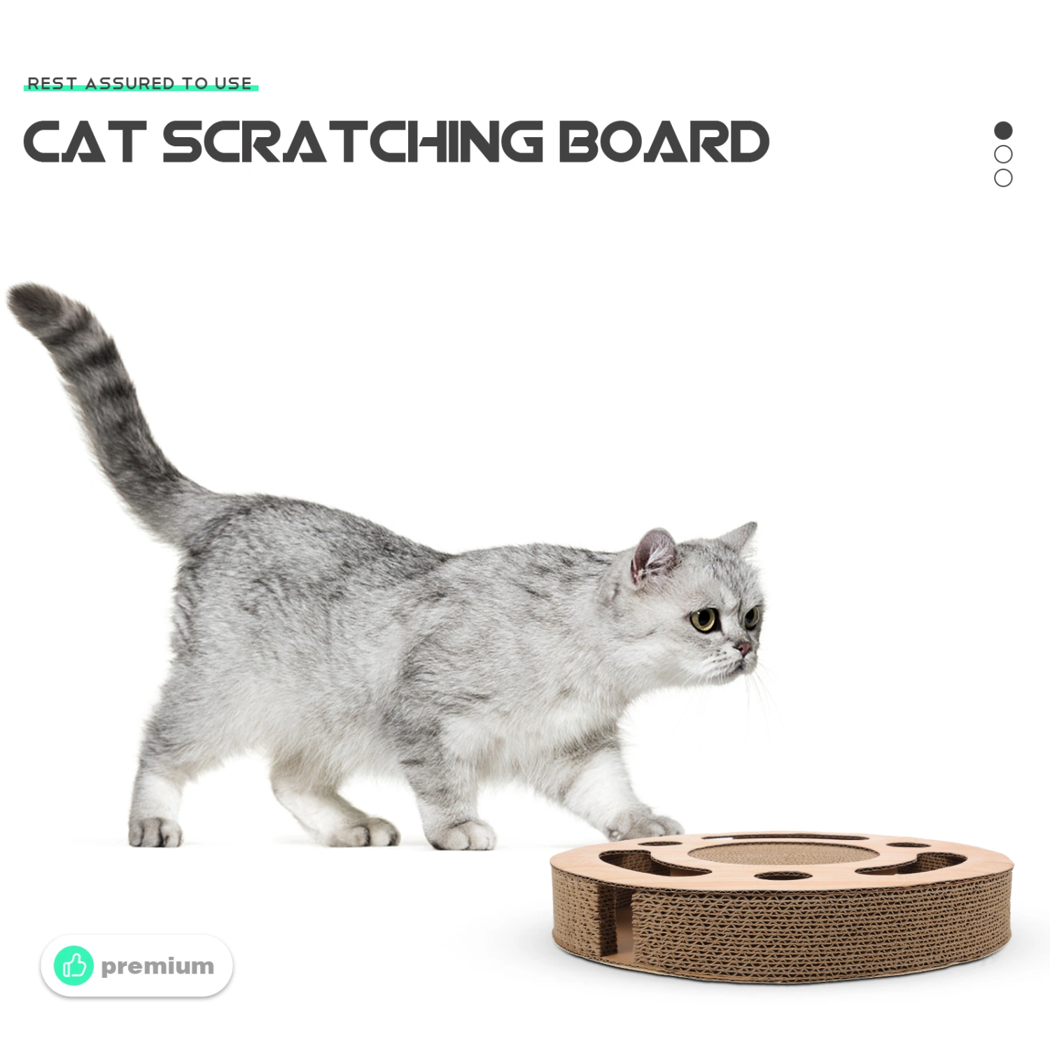 Corrugated Cat Scratch Board Grinding Claws Artifact Pet Cat Supplies Rotary Table Size M
