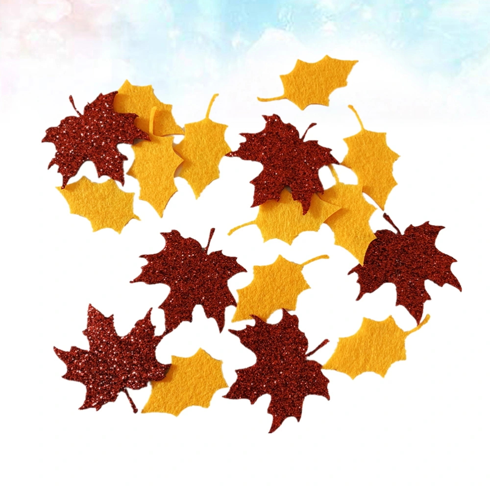 20G/Pack Thanksgiving Day Party Confetti Nonwoven Maple Leaves Centerpiece Glitter Confetti for Festival Decoration