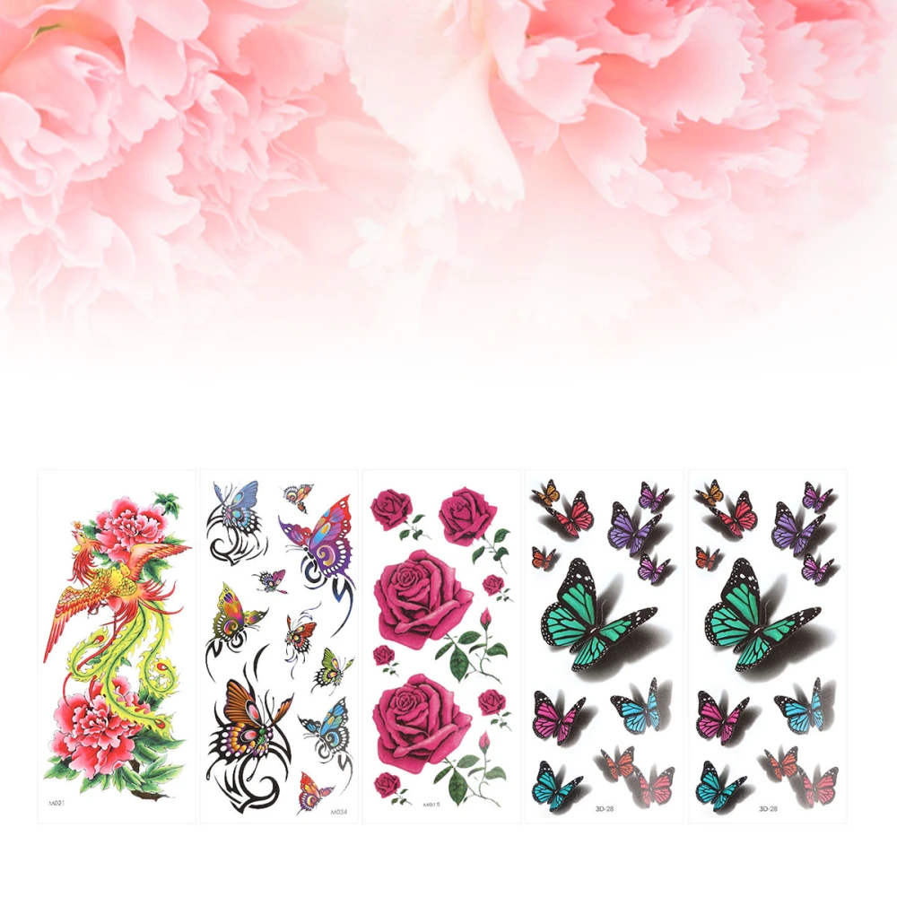 10pcs Disposable Sticker Waterproof Stickers Body Sticker Creative Pastes One-off Sticker (Random Style)