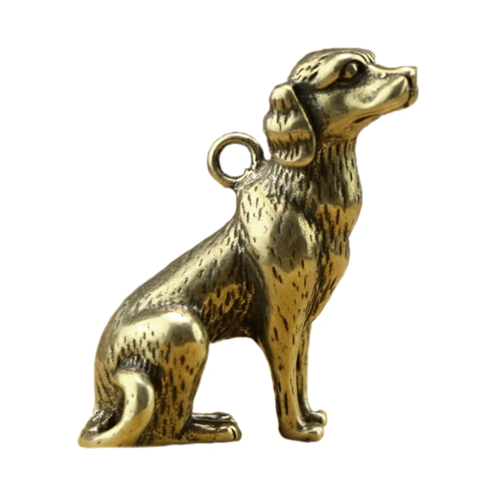 Copper Dog Key Chain Pendant Exquisite Dog Ornament Brass Animal Pendant