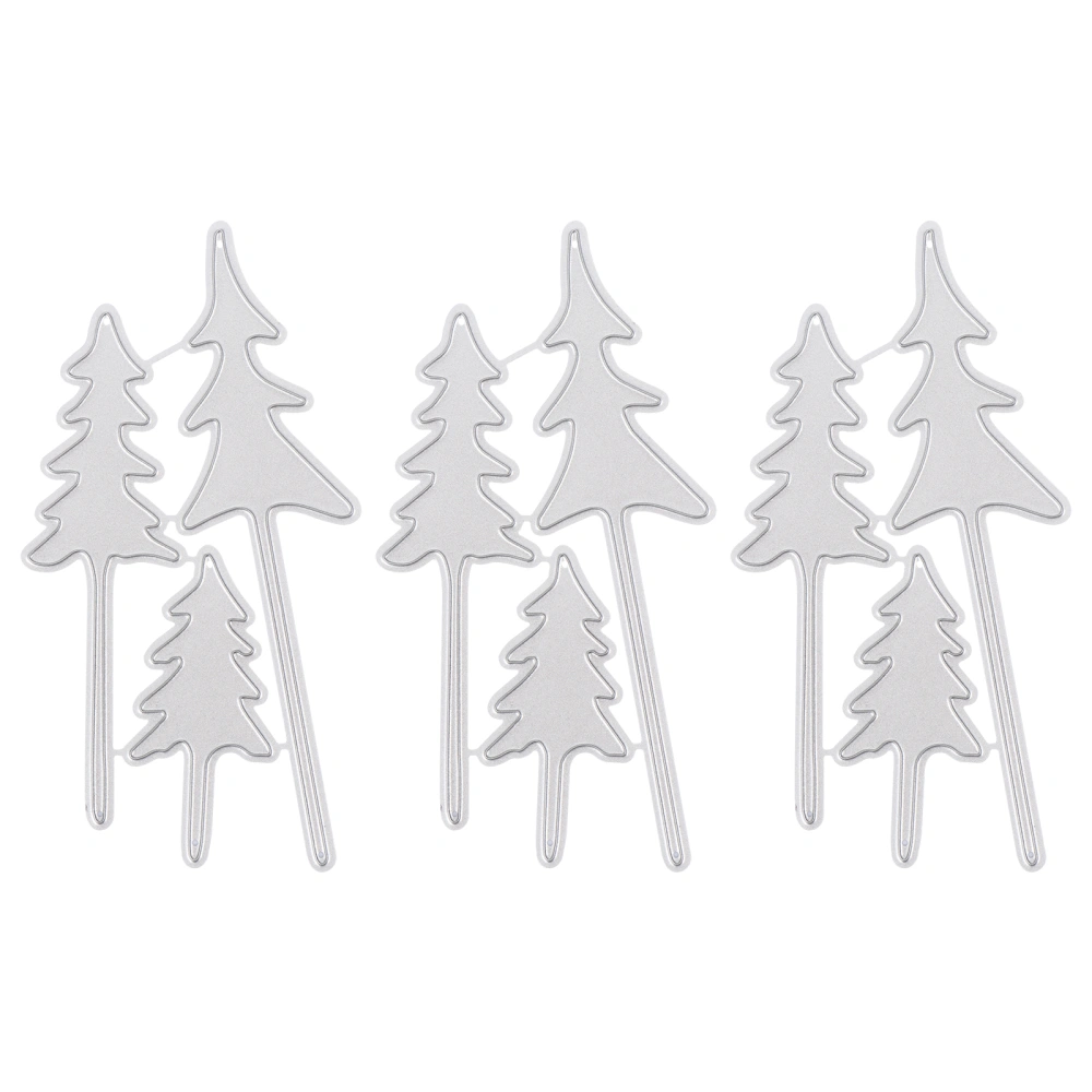 3 Sets DIY Paper Art Moulds Christmas Tree Cutting Dies Decorative Stencils