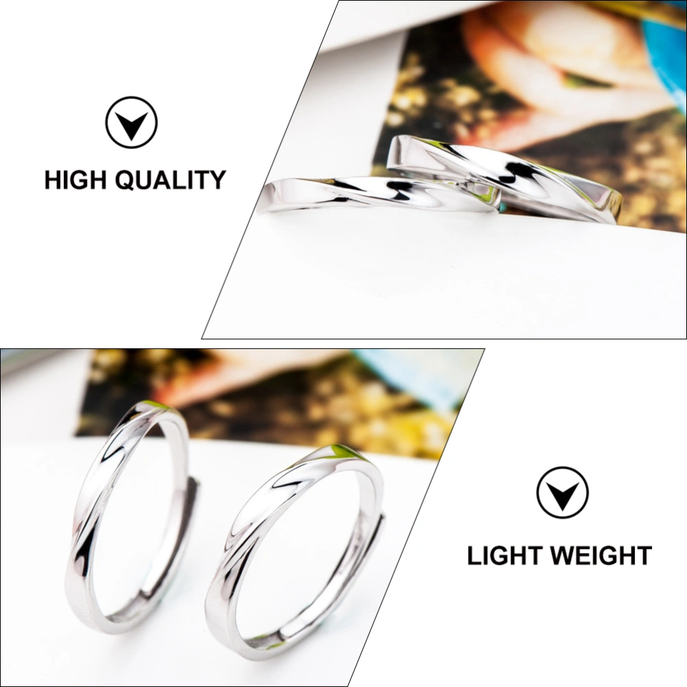 1 Pair of Couple Rings Decorative Finger Rings Male Female Rings Jewelry