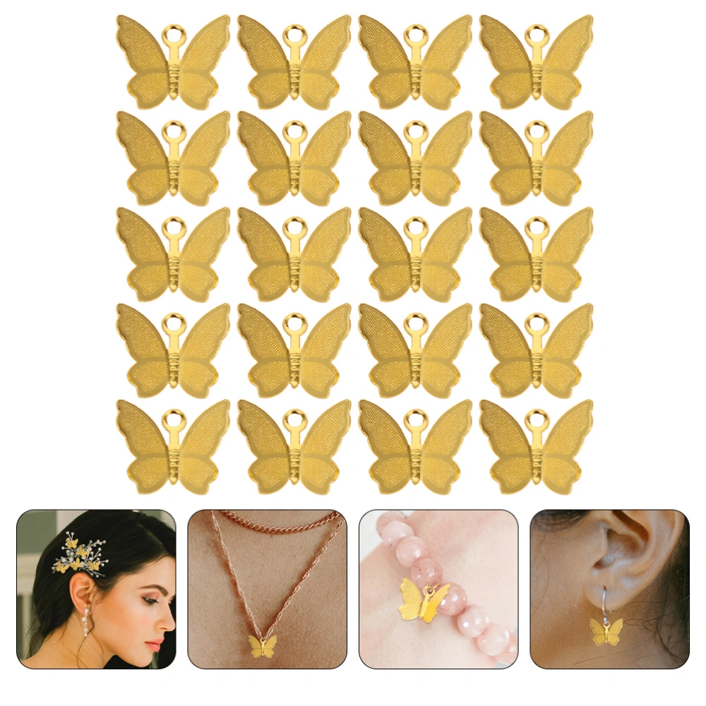 100 pcs Pretty Butterflies Pendants DIY Hairpin Accessories Butterflies Charms