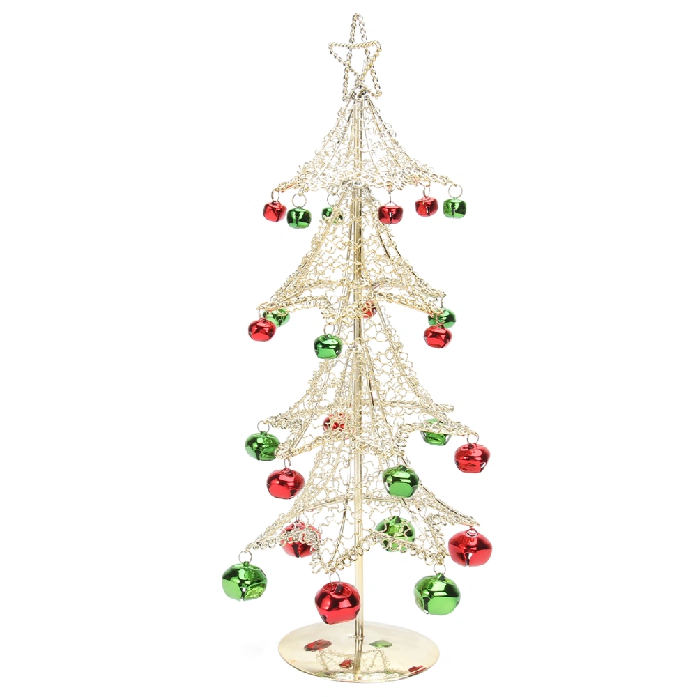 1 Pc Simulated Christmas Tree Iron Christmas Ornament Showcase Decor (Golden)