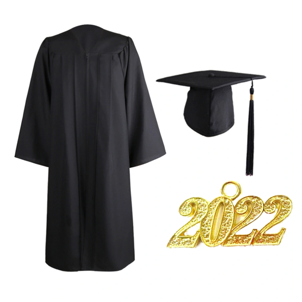 1Set Graduation Gown with Trencher Hat Photograph College Graduation Dress