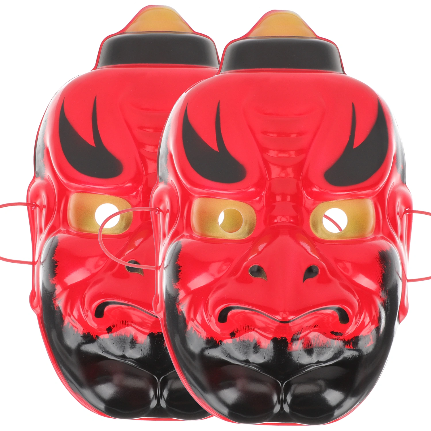 2Pcs Masquerade Mask Decorative Halloween Dress Up Mask Carnival Party Mask Prop