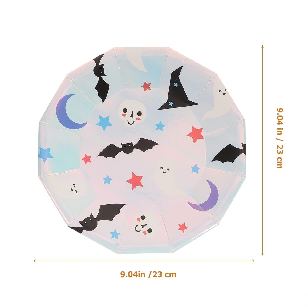 1 Set Halloween Ghost Printed Tableware Disposable Paper Plate for Parties