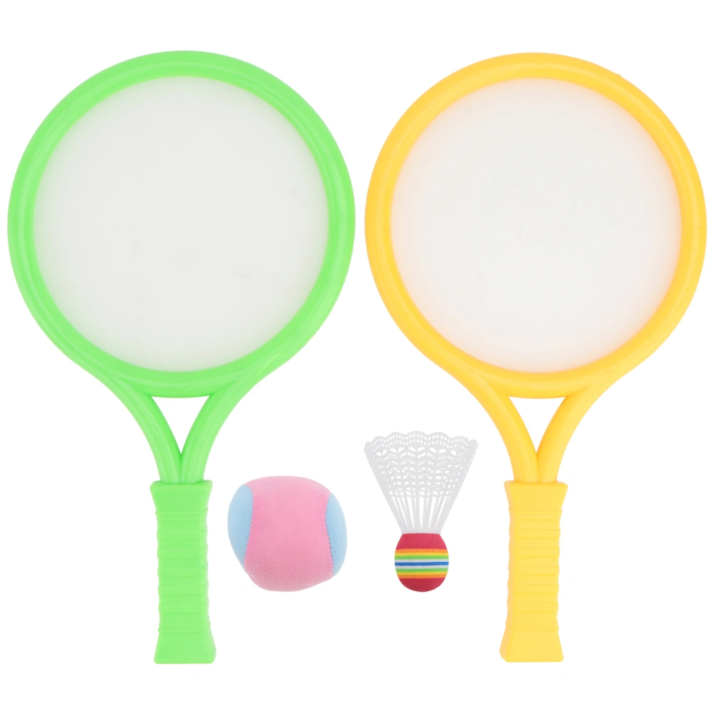 1 Pair Kids Tennis Kits Plastic Tennis Racket with Ball Children Outdoor Toy