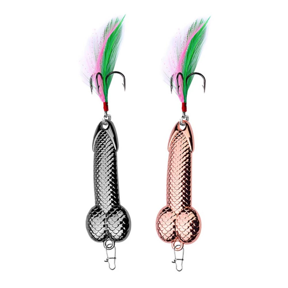 2Pcs Fake Metal Fishing Lures Glitter Fishing Baits Outdoor Fishing Equipment