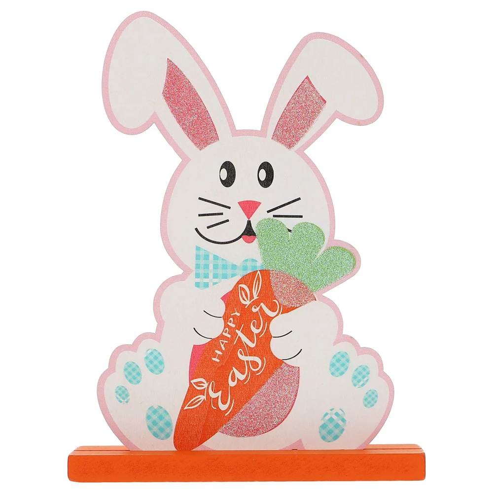 1pc Easter Wooden Ornaments Festival Home Tabletop Decorations Children Gifts