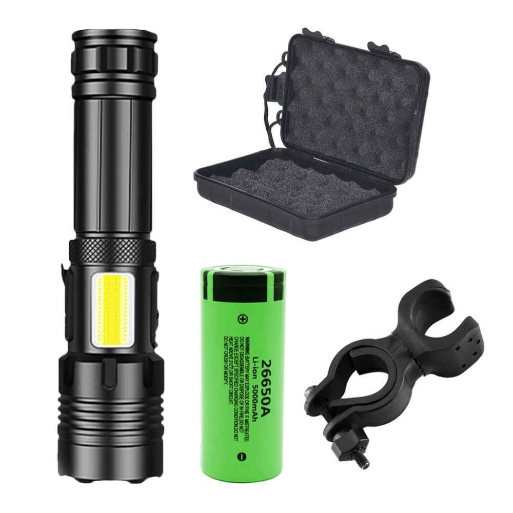 Zoom Flashlight Outdoor Camping Hiking Lighting Strong Light Flashlight